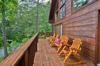 Relax in the Chairs on the Deck of Amazing Views cabin in Gatlinburg